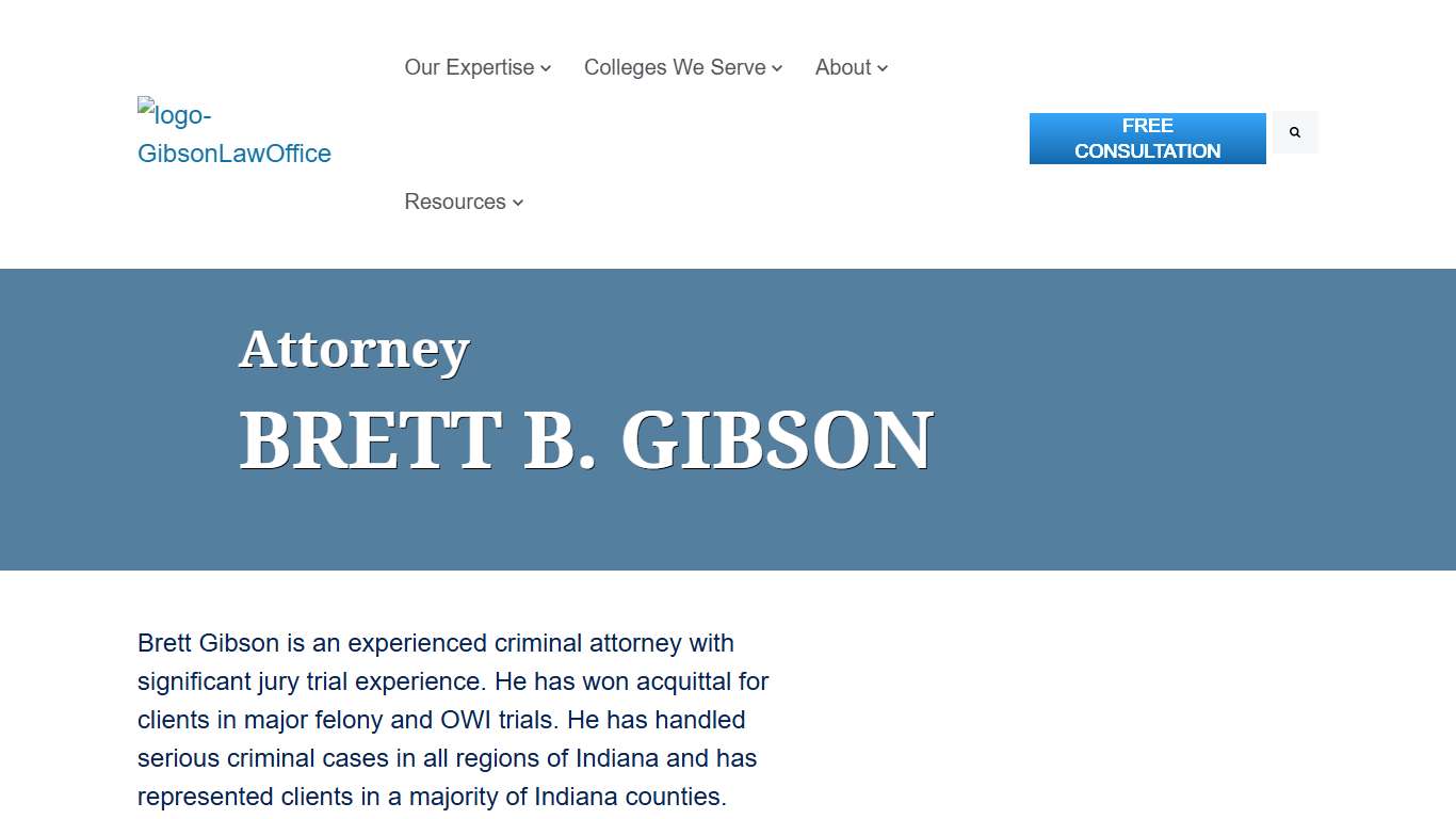 Brett B. Gibson | Gibson Law | Lafayette Criminal Defense Attorney